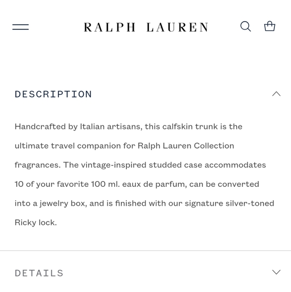 A classic pattern that never fades. The iconic Ralph Lauren  Ralph Lauren Collection Calfskin Traveler\'s Trunk